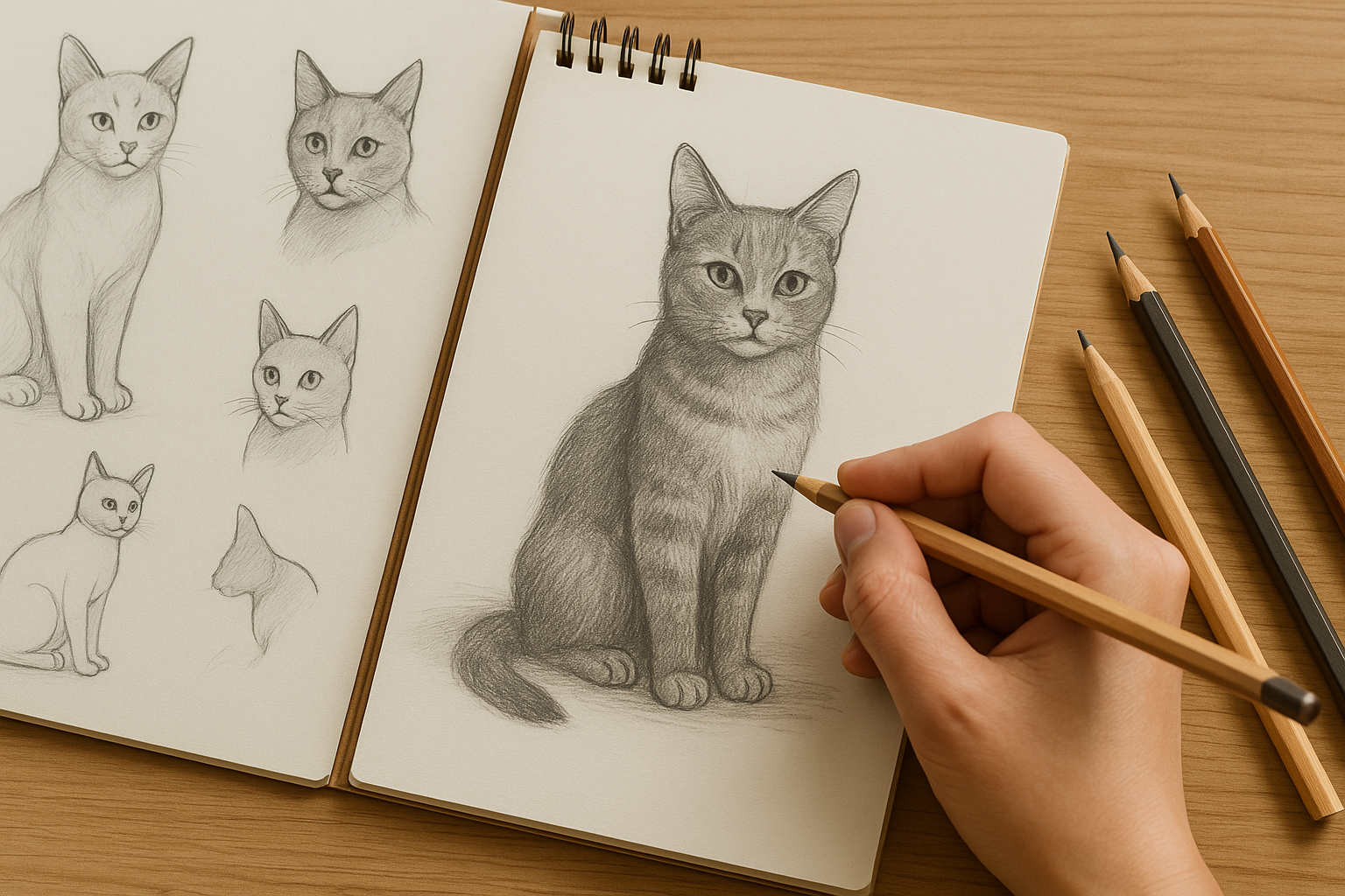Как се рисуват котки